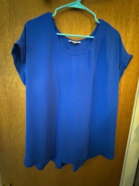 Pleione Scoop Neck Tunic Top - Royal Blue